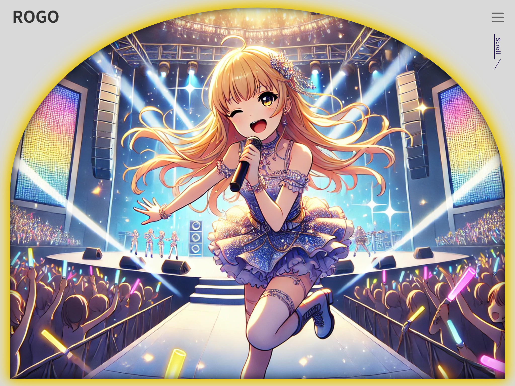 サンプルLPのトップページのスクリーンショット